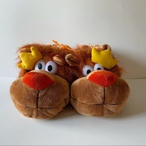 Lion With Crown Novelty 3D Slippers Kids Size 3-4